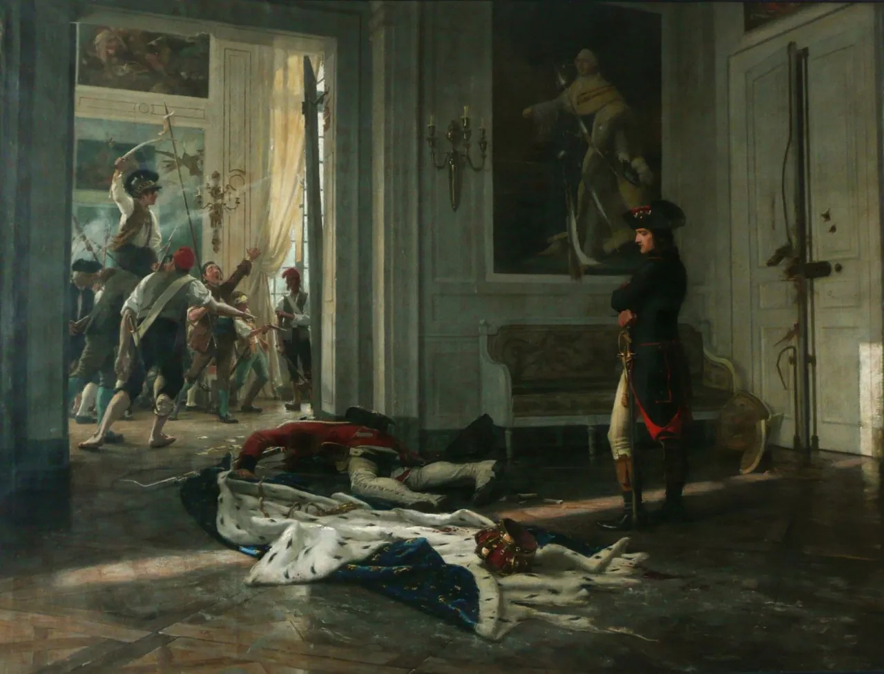 Le jeune Bonaparte, officier d’artillerie, observe depuis une fenêtre l’assaut des sections sur le palais des Tuileries, le 10 août 1792.