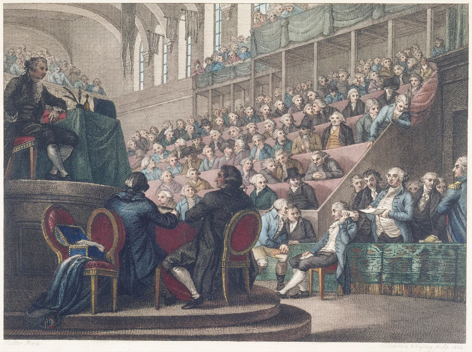 Raymond de Sèze plaide la défense de Louis XVI à la tribune de la Convention nationale, salle du Manège, le 26 décembre 1792.