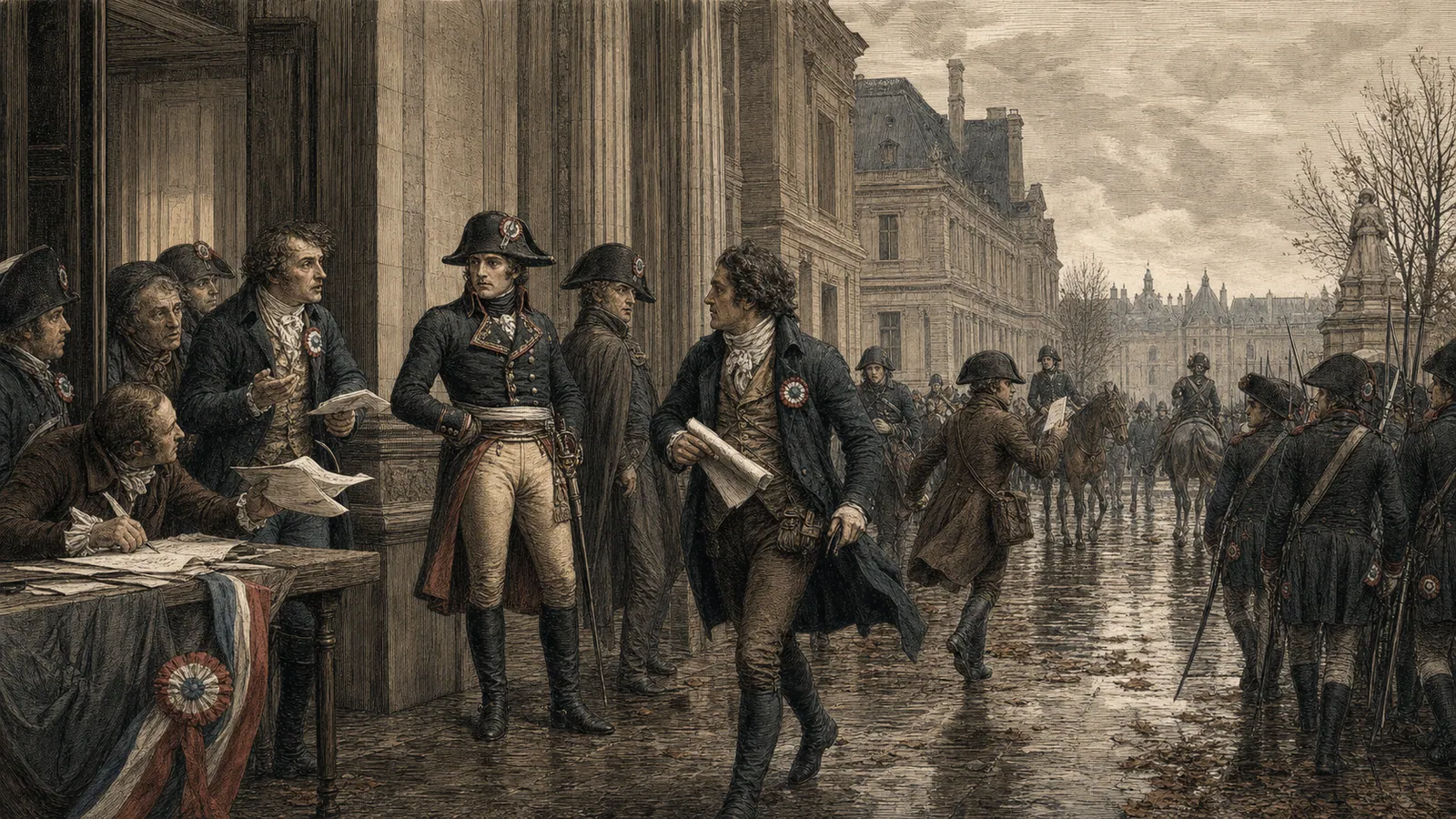 Crise politique aux abords des Tuileries le 18 brumaire an VIII.