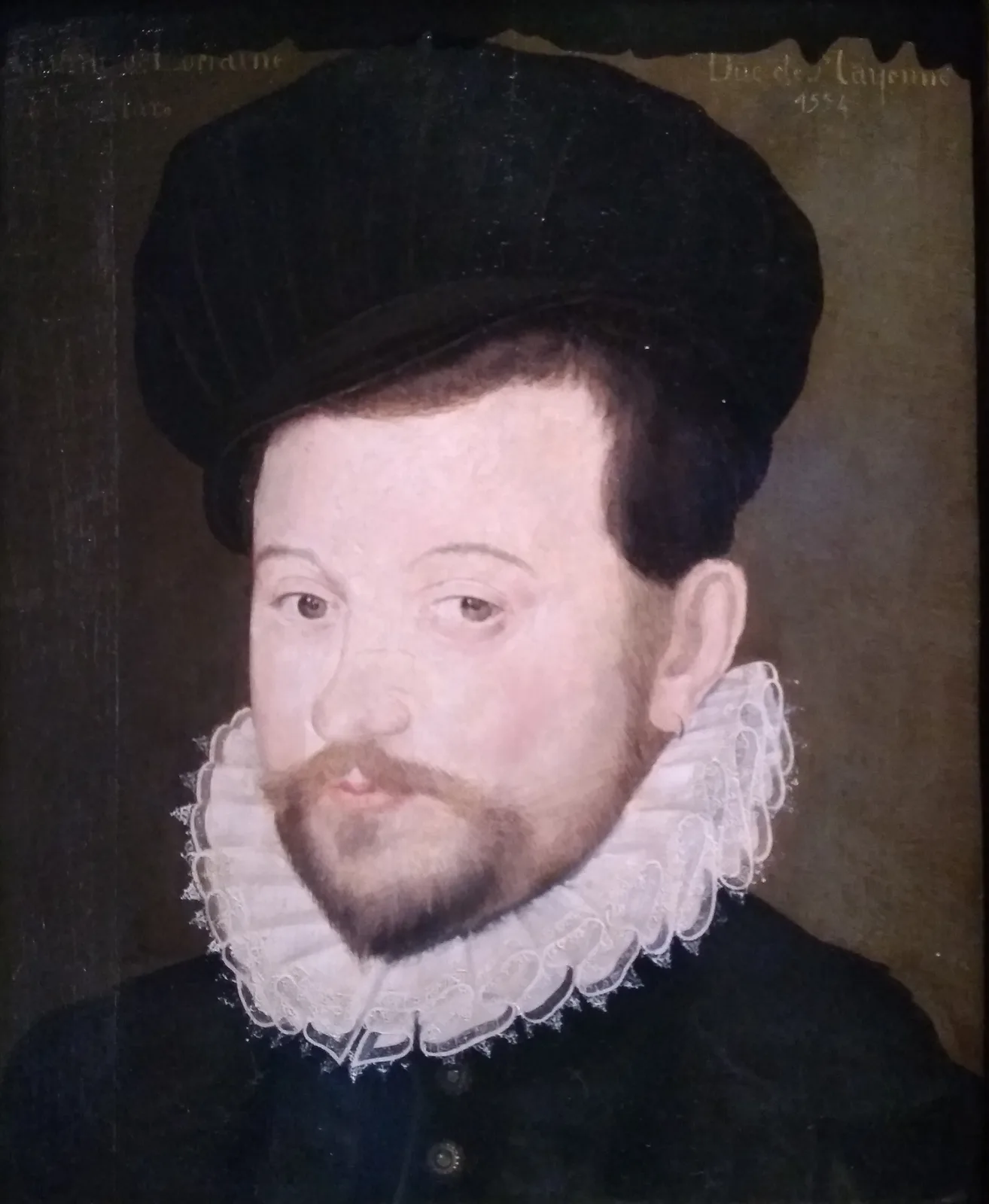 Portrait en buste de Charles de Lorraine, duc de Mayenne, peint au XVIe siècle.