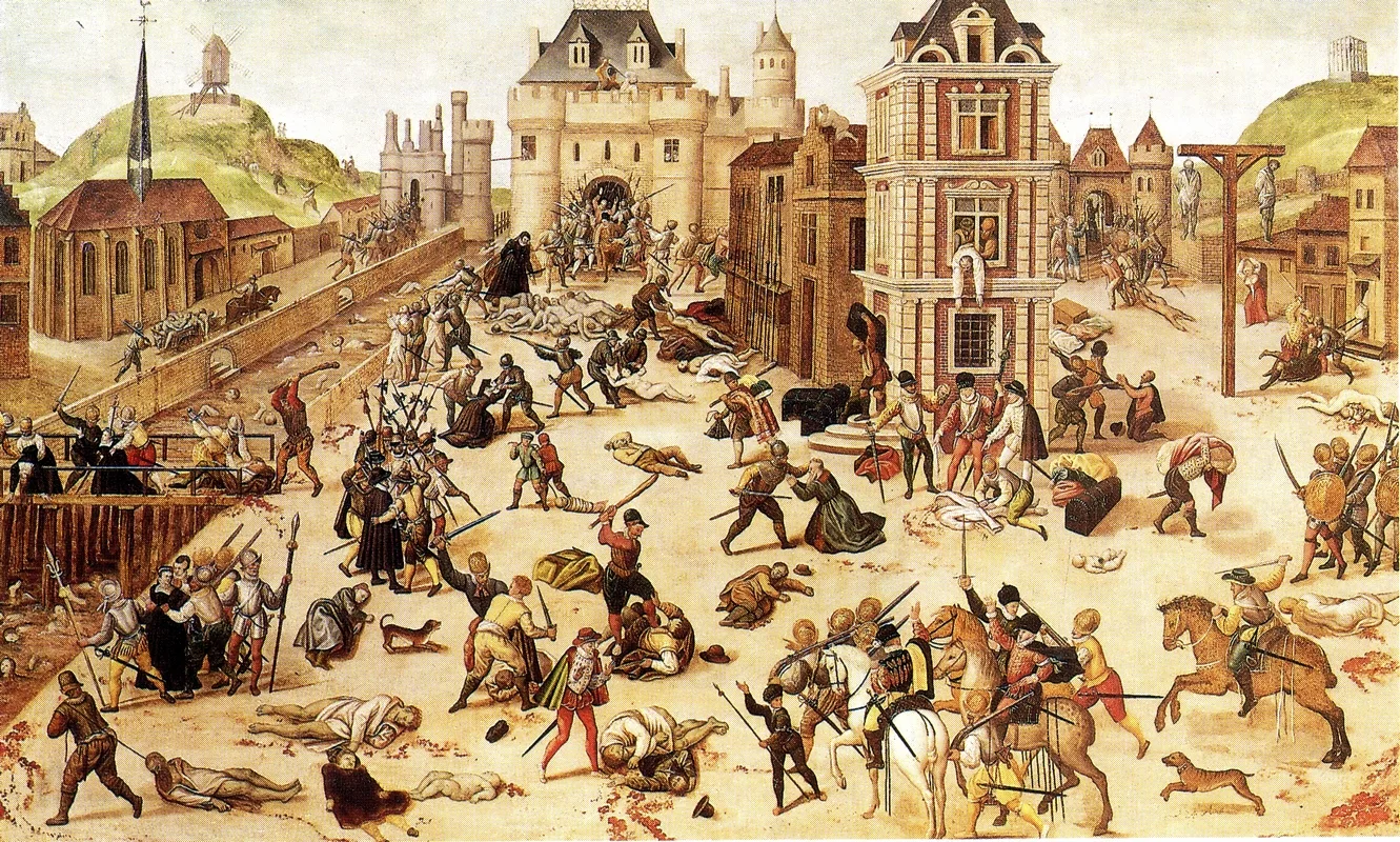Le massacre de la Saint-Barthélemy dans les rues de Paris, tableau de François Dubois.