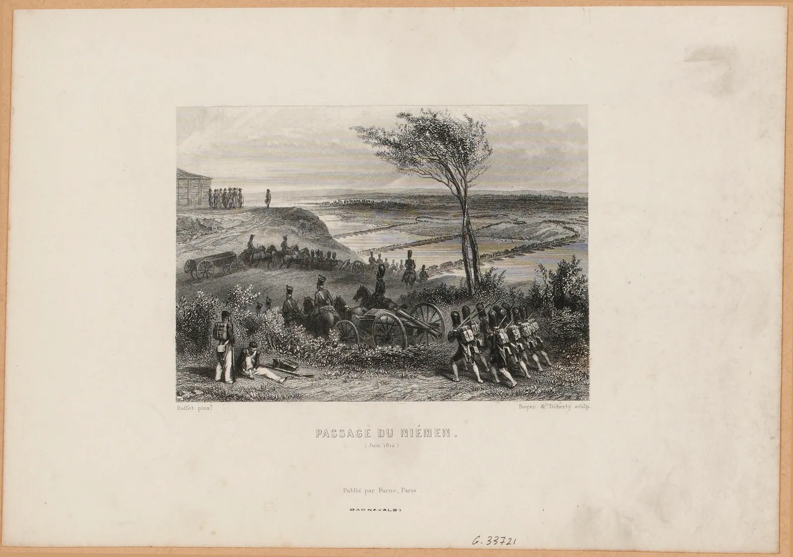La Grande Armee franchit le Nemen, 24 juin 1812.
