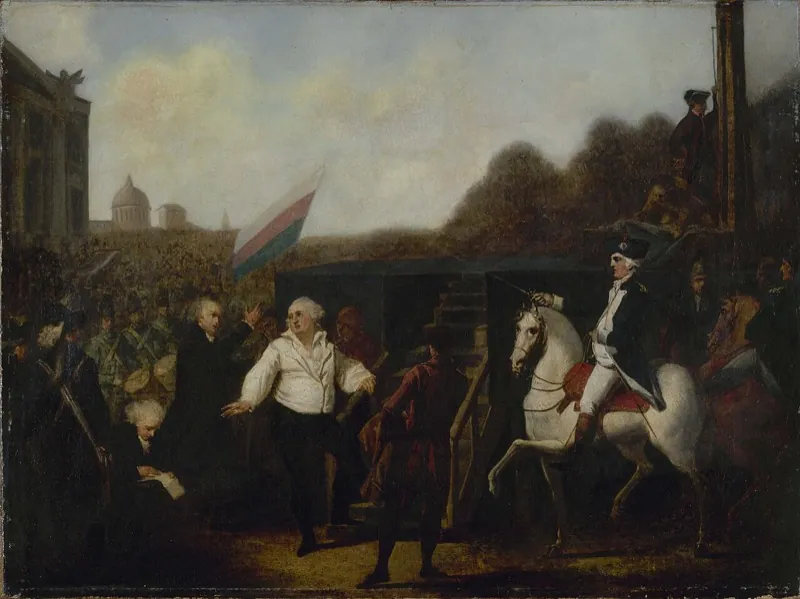 Louis XVI et son confesseur au pied de l’échafaud, le 21 janvier 1793.